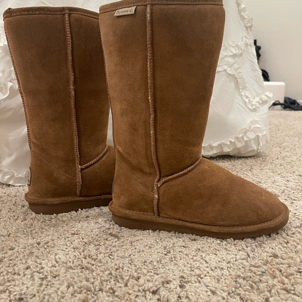 Cozy Brown BearPaw Suede Boots